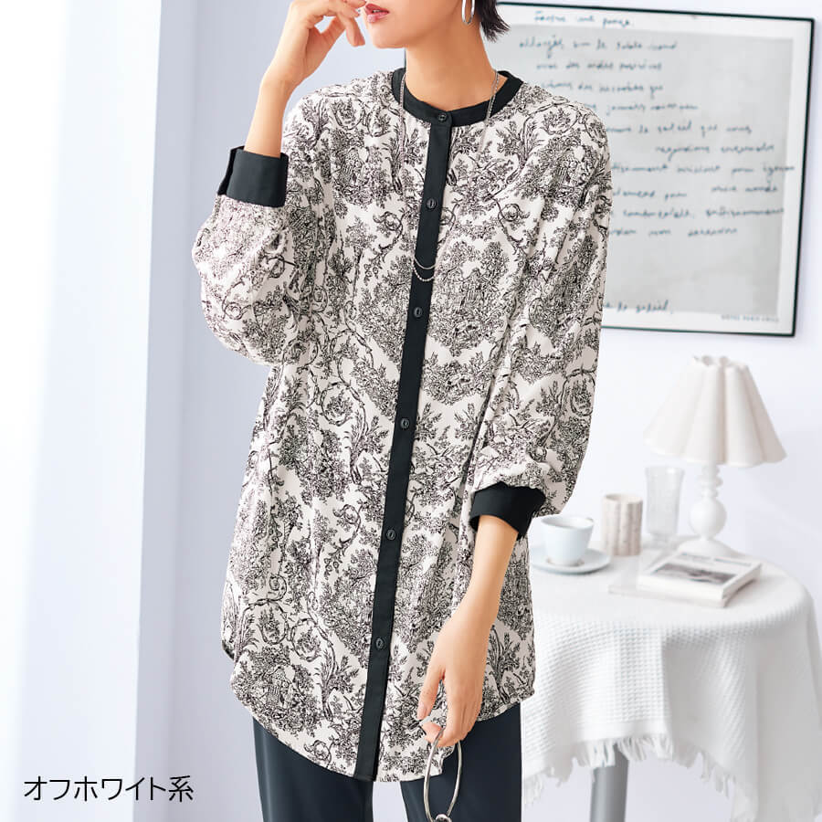 クレリックプリントチュニック | ことせ(ことせ通販)|60歳からの女性